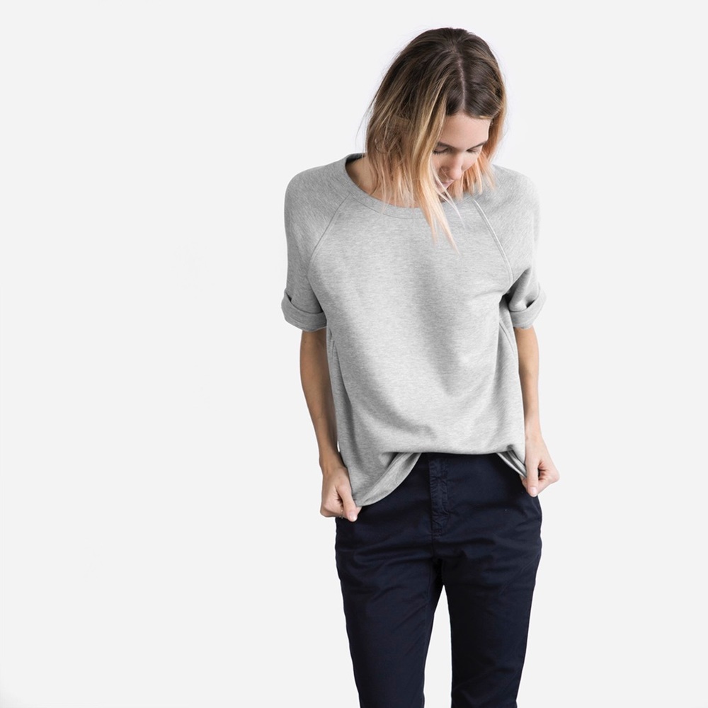 Everlane short sleeve sweatshirt